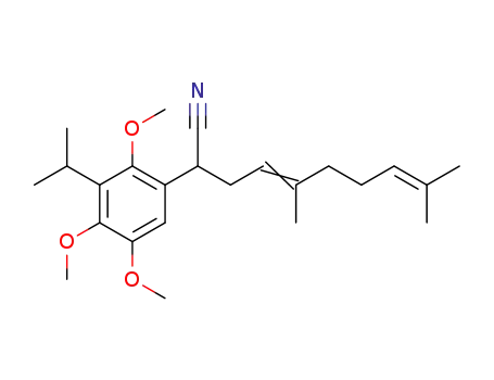 2-Geranyl-2-(2,4,5-trimethoxy-3-isopropylphenyl)acetonitrile