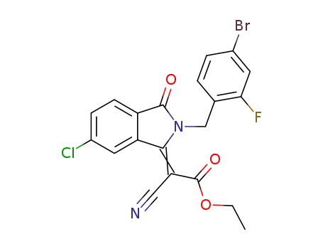 [2-(4-Bromo-2-fluoro-benzyl)-6-chloro-3-oxo-2,3-dihydro-isoindol-(1Z)-ylidene]-cyano-acetic acid ethyl ester