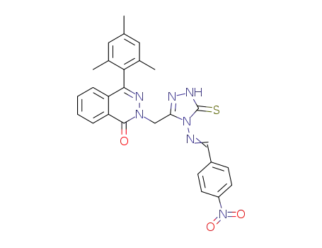 4-mesityl-2-[(4-(4-nitrobenzylideneamino)-5-thioxo-4,5-dihydro-1H-1,2,4-triazol-3-yl)methyl]phthalazin-1(2H)-one