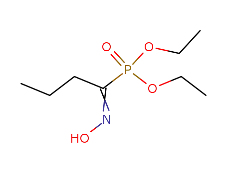 Molecular Structure of 73790-29-1 ((1-Hydroxyiminobutyl)phosphonic acid diethyl ester)