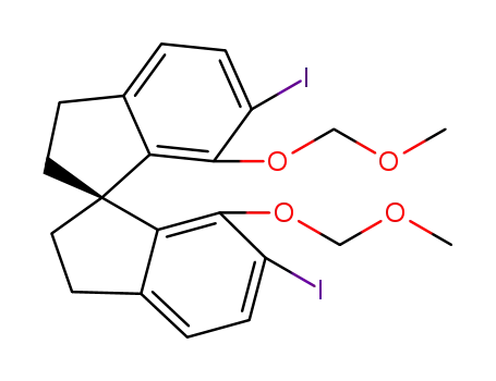 Molecular Structure of 930784-50-2 ((1R)- 2,2',3,3'-tetrahydro-6,6'-diiodo-7,7'-bis(MethoxyMethoxy)-1,1'-Spirobi[1H-indene])