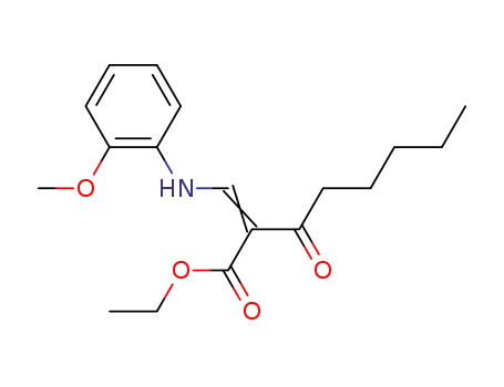 2-[1-(2-Methoxy-phenylamino)-meth-(Z)-ylidene]-3-oxo-octanoic acid ethyl ester