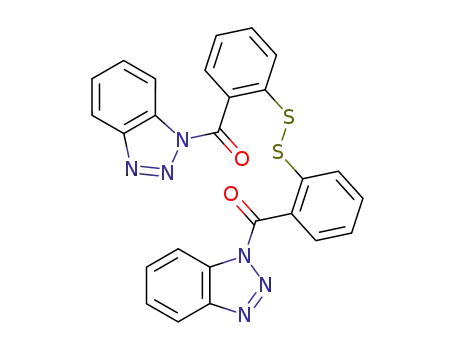 Molecular Structure of 98051-92-4 ((disulfanediyldibenzene-2,1-diyl)bis(1H-benzotriazol-1-ylmethanone))