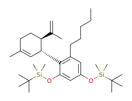 1,5-bis(tert-butyldimethylsilyloxy)-2-(6-isopropenyl-3-methyl-2-cyclohexenyl)-3-pentylbenzene