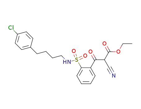 3-{2-[4-(4-Chloro-phenyl)-butylsulfamoyl]-phenyl}-2-cyano-3-oxo-propionic acid ethyl ester
