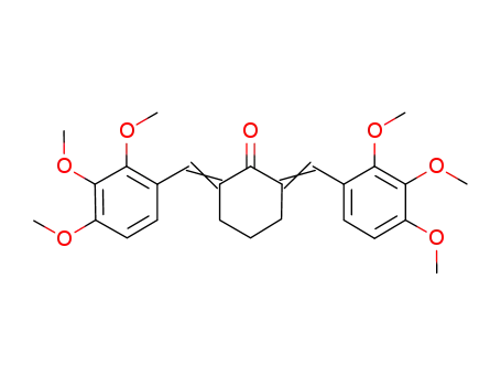 Molecular Structure of 445259-50-7 (Cyclohexanone, 2,6-bis[(2,3,4-trimethoxyphenyl)methylene]-)