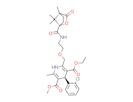 (-)-2-<<2-(camphanoylamino)ethoxy>methyl>-4-(2-chlorophenyl)-3-(ethoxycarbonyl)-5-(methoxycarbonyl)-6-methyl-1,4-dihydropyridine
