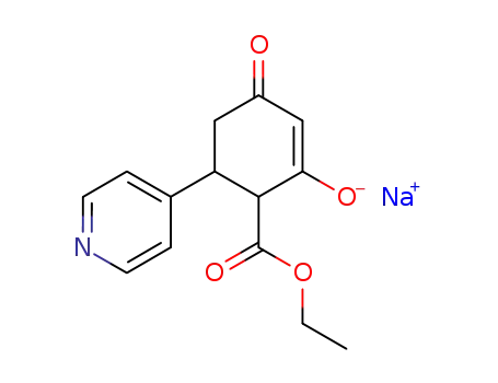 ethyl 6-(4-pyridinyl)-2-hydroxy-4-oxo-2-cyclohexene-1-carboxylate monosodium salt