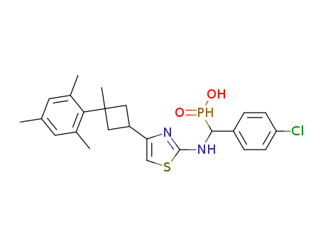[(4-chlorophenyl)({4-[3-methyl-3-(2,4,6-trimethylphenyl)cyclobutyl]-1,3-thiazol-2-yl}amino)methyl]phosphinic acid