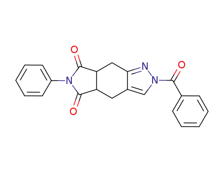 Pyrrolo[3,4-f]indazole-5,7(2H,6H)-dione,
2-benzoyl-4,4a,7a,8-tetrahydro-6-phenyl-