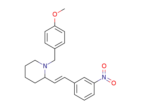 Molecular Structure of 1380100-04-8 ((E)-1-(4-methoxybenzyl)-2-(3-nitrostyryl)piperidine)