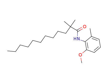 Molecular Structure of 140112-88-5 (Dodecanamide, N-(2-methoxy-6-methylphenyl)-2,2-dimethyl-)