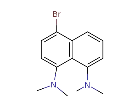 Molecular Structure of 120533-37-1 (1,8-Naphthalenediamine, 4-bromo-N,N,N',N'-tetramethyl-)