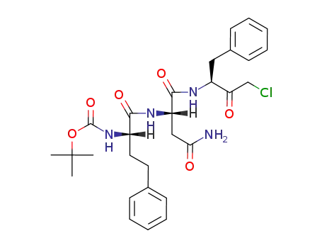 Molecular Structure of 1026743-19-0 ({(S)-1-[(S)-1-((S)-1-Benzyl-3-chloro-2-oxo-propylcarbamoyl)-2-carbamoyl-ethylcarbamoyl]-3-phenyl-propyl}-carbamic acid tert-butyl ester)