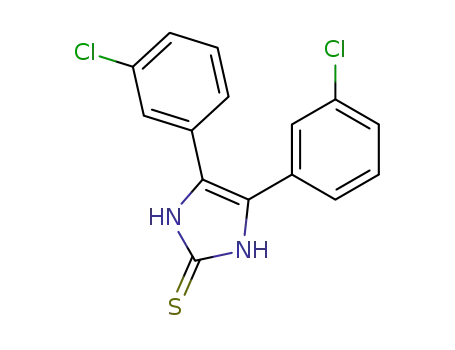 Molecular Structure of 97060-24-7 (2H-Imidazole-2-thione, 4,5-bis(3-chlorophenyl)-1,3-dihydro-)