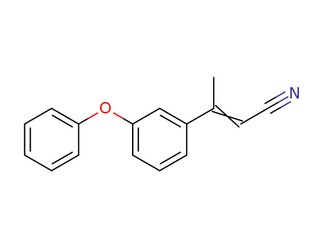 Molecular Structure of 1185760-64-8 (3-(3-phenoxyphenyl)-2-butenonitrile)
