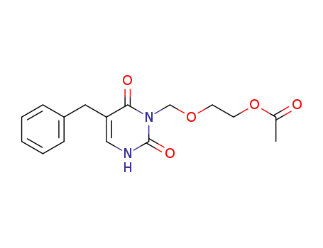 Molecular Structure of 118380-81-7 (5-benzyl-3-(2-acetoxyethoxymethyl)uracil)