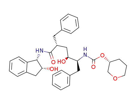 Carbamic acid, (5-((2,3-dihydro-2-hydroxy-1H-inden-1-yl)amino)-2-hydroxy-5-oxo-1,4-bis(phenylmethyl)pentyl)-, tetrahydro-2H-pyran-3-yl ester, (1S-(1alpha(1R*(S*),2R*,4S*),2alpha))-