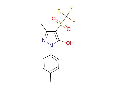 3-methyl-1-p-tolyl-4-(trifluoromethylsulfonyl)-1H-pyrazol-5-ol