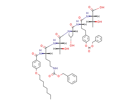 Thr-O-CBZ-Homotyr-4-OH-Pro-Thr-α-N-(octyloxybenzoyl)-δ-CBZ-Orn