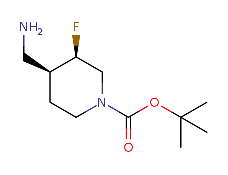 1- 피 페리 딘 카르 복실 산, 4- (aMinoMethyl) -3-fluoro-, 1,1-diMethylethyl ester, (3R, 4S) -rel