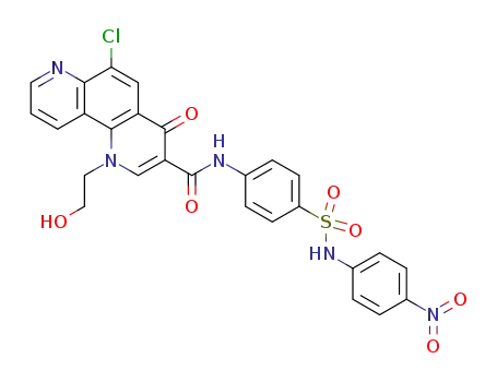 6-chloro-1-(2-hydroxyethyl)-4-oxo-1,4-dihydro[1,7]phenanthroline-3-carboxylic acid [4-(4-nitrophenylsulfamoyl)phenyl]amide