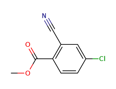Molecular Structure of 58331-97-8 (METHYL 4-CHLORO-2-CYANOBENZOATE)