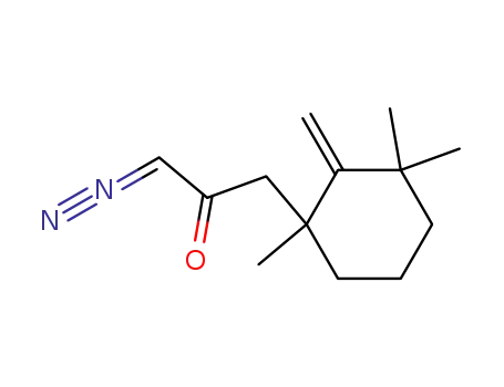 Molecular Structure of 62861-95-4 (2-Propanone, 1-diazo-3-(1,3,3-trimethyl-2-methylenecyclohexyl)-)