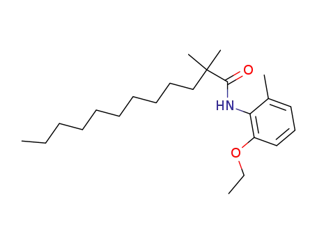 Molecular Structure of 114289-42-8 (Dodecanamide, N-(2-ethoxy-6-methylphenyl)-2,2-dimethyl-)