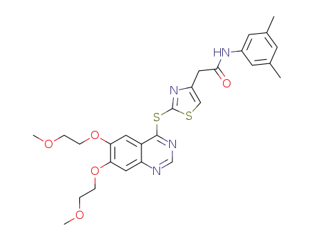 2-{2-[6,7-bis(2-methoxyethoxy)quinazolin-4-ylthio]thiazol-4-yl}-N-(3,5-dimethylphenyl)acetamide