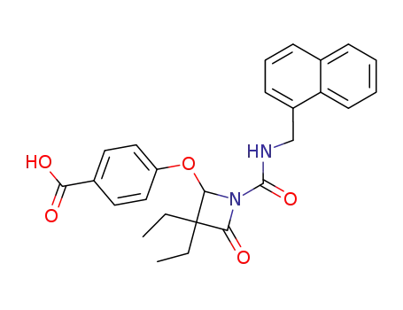 4-{3,3-Diethyl-1-[(naphthalen-1-ylmethyl)-carbamoyl]-4-oxo-azetidin-2-yloxy}-benzoic acid