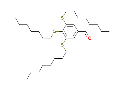 Molecular Structure of 1355037-26-1 (3,4,5-trioctylsulfanylbenzaldehyde)