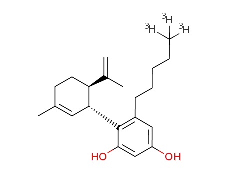 [pentane-5,5,5-<sup>(3)</sup>H<sub>3</sub>]-2-(6-isopropenyl-3-methyl-2-cyclohexenyl)-3-pentylresorcinol