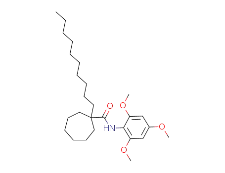 Molecular Structure of 140112-76-1 (Cycloheptanecarboxamide, 1-decyl-N-(2,4,6-trimethoxyphenyl)-)