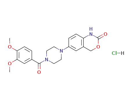 6-<4-(3,4-dimethoxybenzoyl)-1-piperazinyl>-1,4-dihydro-2H-3,1-benzoxazin-2-one hydrochloride