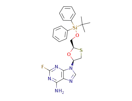 (+)-(2R,5S)-2-fluoro-6-amino-9-<2-<<(tert-butyldiphenylsilyl)oxy>methyl>-1,3-oxathiolan-5-yl>purine