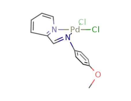 PdCl<sub>2</sub>(pyridine-2CHNC<sub>6</sub>H<sub>4</sub>OMe-p)