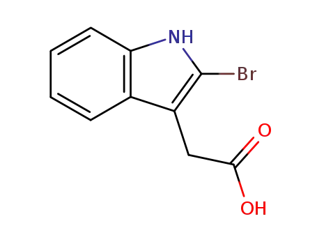 Molecular Structure of 1912-39-6 (2-BROMOINDOLE-3-ACETIC ACID)