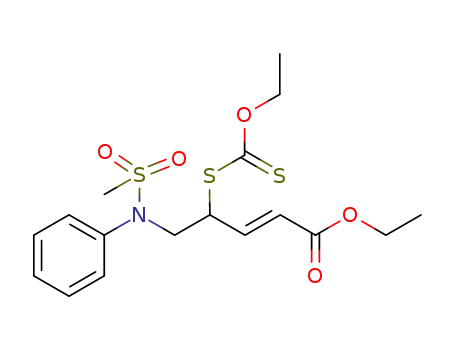 (E)-ethyl 4-((ethoxycarbonothioyl)thio)-5-(N-phenyl-methylsulfonamido)pent-2-enoate