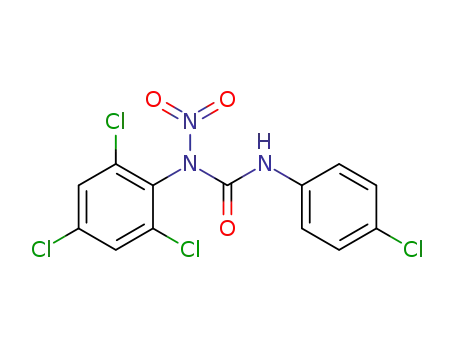 Molecular Structure of 865271-56-3 (Urea, N'-(4-chlorophenyl)-N-nitro-N-(2,4,6-trichlorophenyl)-)