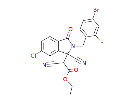 [2-(4-Bromo-2-fluoro-benzyl)-6-chloro-1-cyano-3-oxo-2,3-dihydro-1H-isoindol-1-yl]-cyano-acetic acid ethyl ester