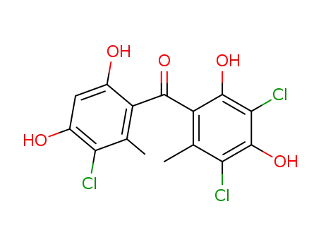 3,5,5'-trichloro-2,2',4,4'-tetrahydroxy-6,6'-dimethylbenzophenone