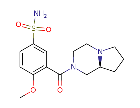 Molecular Structure of 102535-38-6 (3-((S)-Hexahydro-pyrrolo[1,2-a]pyrazine-2-carbonyl)-4-methoxy-benzenesulfonamide)