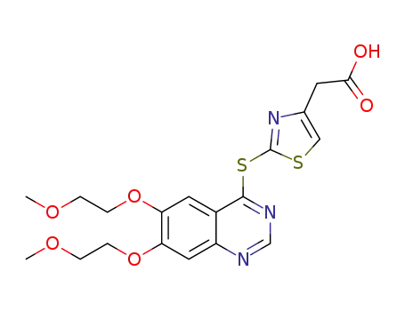 2-{2-[6,7-bis(2-methoxyethoxy)quinazolin-4-ylthio]thiazol-4-yl}acetic acid