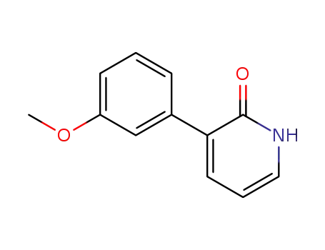 Molecular Structure of 30081-70-0 (2(1H)-Pyridinone, 3-(3-methoxyphenyl)-)