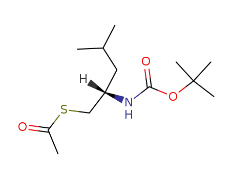 Ethanethioic acid,
S-[2-[[(1,1-dimethylethoxy)carbonyl]amino]-4-methylpentyl] ester, (S)-