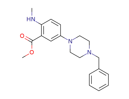 methyl 5-(4-benzyl-1-piperazinyl)-2-(N-methylamino)benzoate