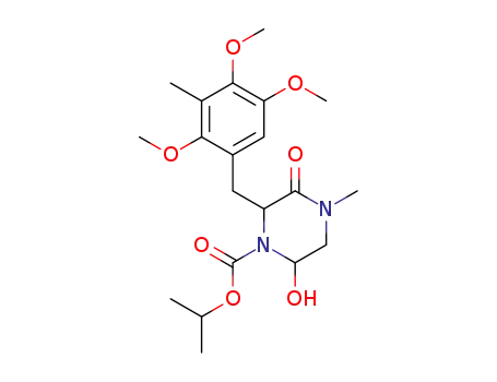 6-Hydroxy-4-methyl-3-oxo-2-(2,4,5-trimethoxy-3-methyl-benzyl)-piperazine-1-carboxylic acid isopropyl ester