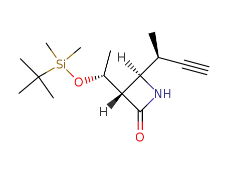 (3R,4R)-3-<(1R)-1-(tert-butyldimethylsilyloxy)ethyl>-4-<(1S)-1-methyl-2-propynyl>-2-azetidinone