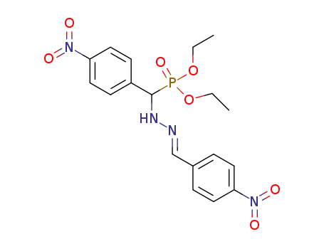 Molecular Structure of 1374997-40-6 (diethyl [(2E)-2-(4-nitrobenzylidene)hydrazino](4-nitrophenyl)methyl phosphonate)